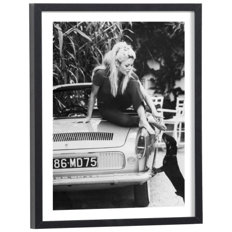 Affiche de Brigitte Bardot retro en noir et blanc
