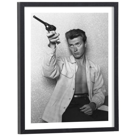 Affiche de Clint Eastwood Vintage en noir et blanc