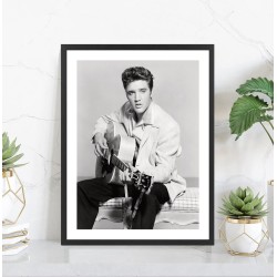 Affiche Elvis Presley Guitare - Poster musique