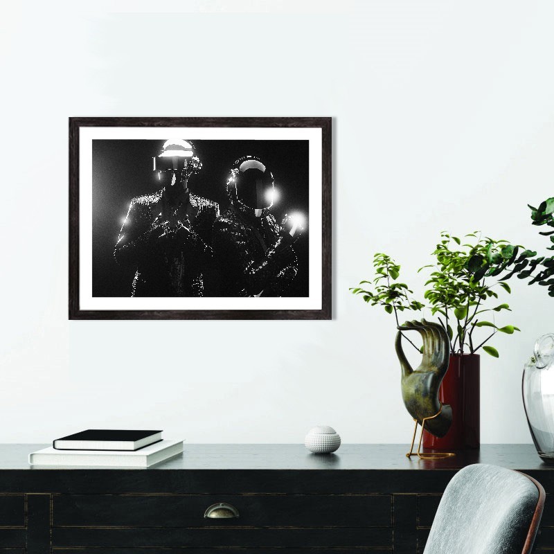 Affiche Daft Punk vintage - Poster noir et blanc