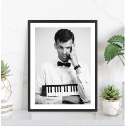 Affiche Stromae - Poster musique noir et blanc