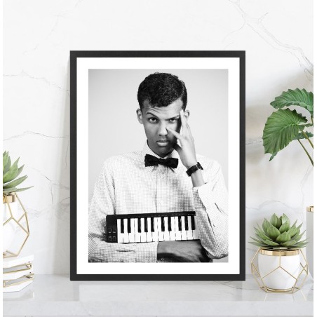 Affiche Stromae - Poster musique noir et blanc