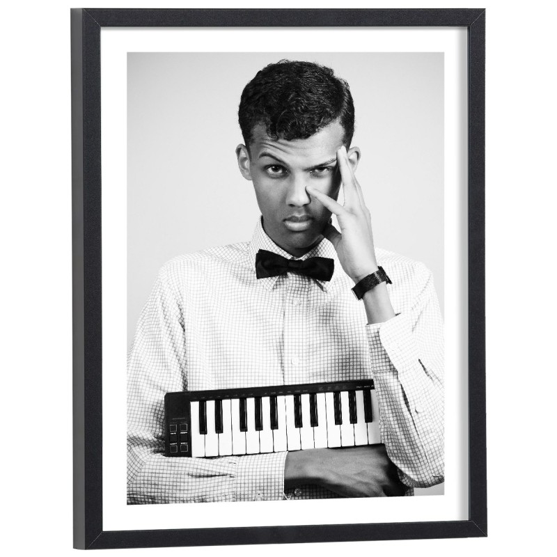 Affiche déco noir et blanc du chanteur belge Stromae