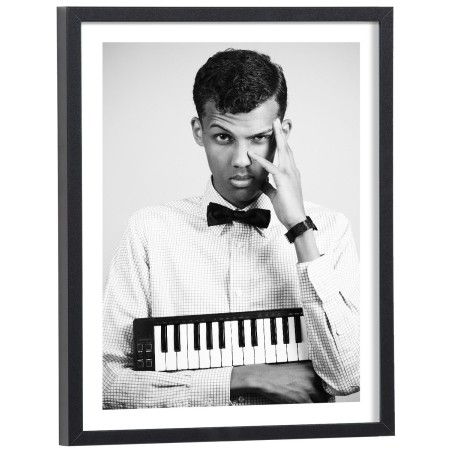 Affiche déco noir et blanc du chanteur belge Stromae