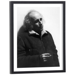 Affiche vintage de Léo Ferré en noir et blanc