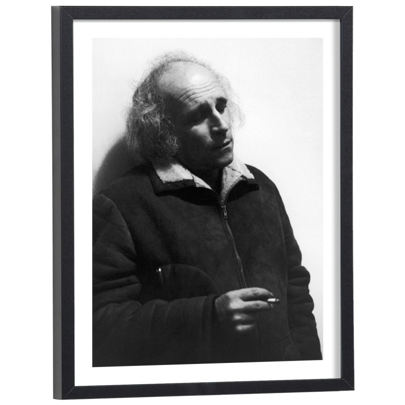 Affiche vintage de Léo Ferré en noir et blanc