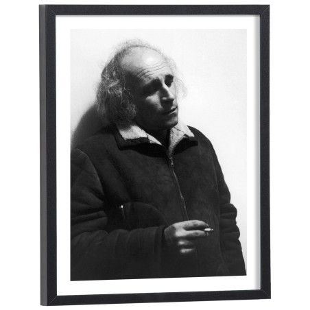 Affiche vintage de Léo Ferré en noir et blanc