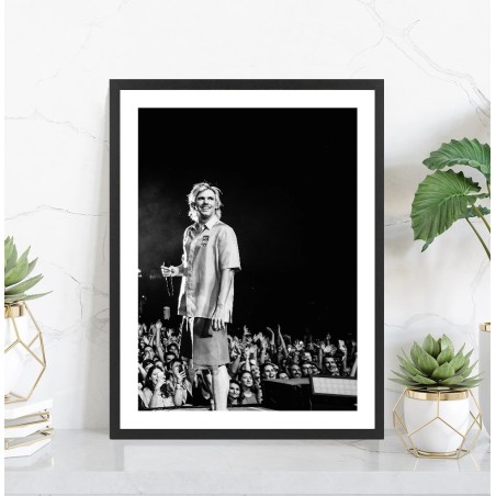 Affiche Orelsan concert - Poster noir et blanc