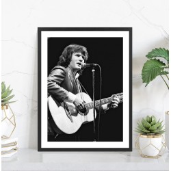 Affiche Daniel Balavoine - Poster musique vintage noir et blanc