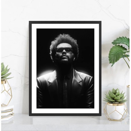 Affiche The Weeknd noir et blanc - Poster décoration musique
