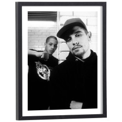 Affiche de Kool Shen et JoeyStarr du groupe NTM en noir et blanc