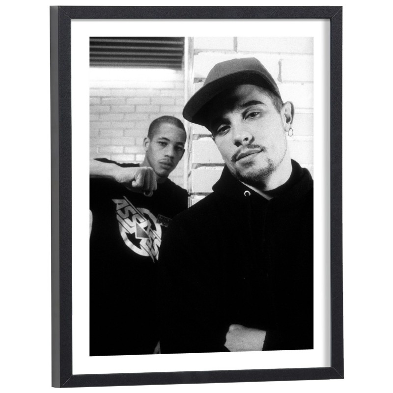 Affiche de Kool Shen et JoeyStarr du groupe NTM en noir et blanc