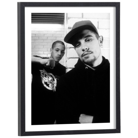 Affiche de Kool Shen et JoeyStarr du groupe NTM en noir et blanc