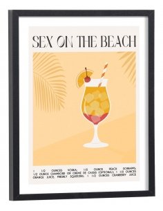 Affiche Cocktail Sex on the beach