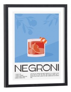 Affiche Cocktail Negroni