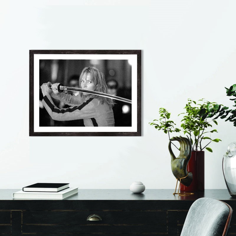 Affiche film Kill Bill noir et blanc - Poster film culte