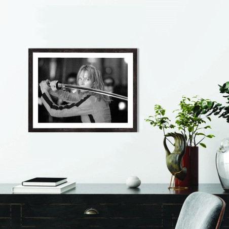Affiche film Kill Bill noir et blanc - Poster film culte