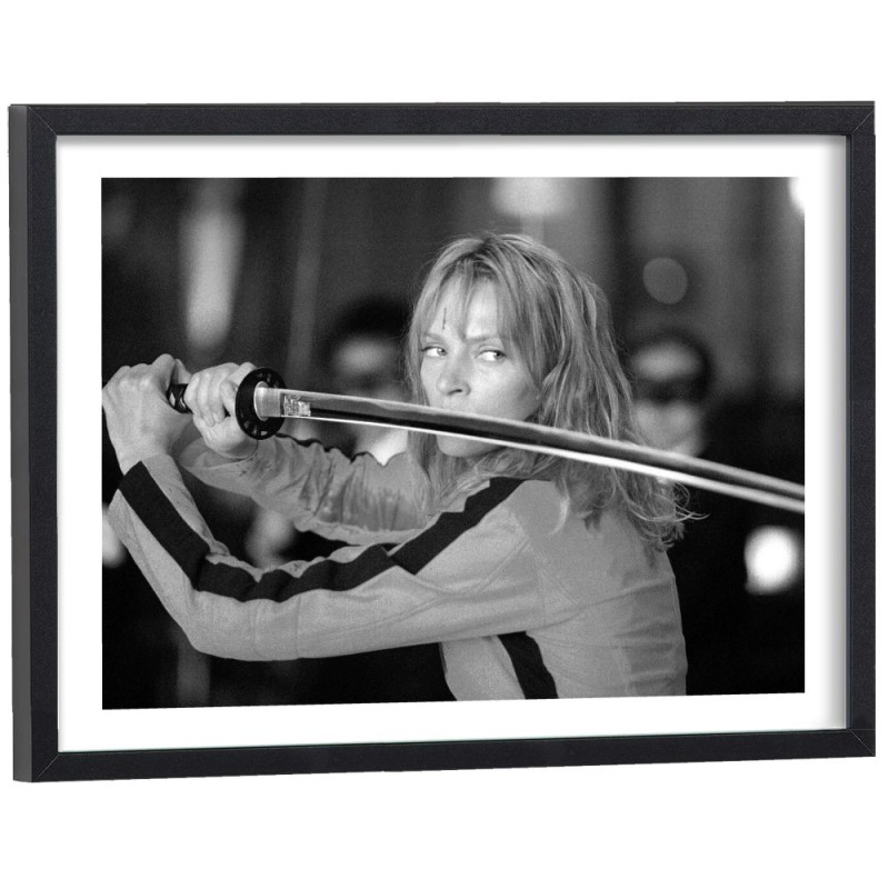 Affiche film Kill Bill en noir et blanc