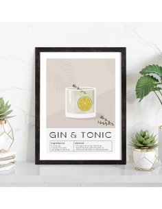 Affiche Cocktail Gin Tonic 2