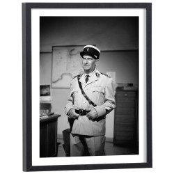 Affiche film Le Gendarme de Saint-Tropez noir et blanc