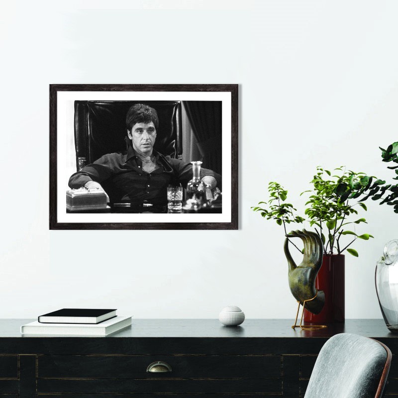 Affiche Scarface noir et blanc - Tableau film cinéma