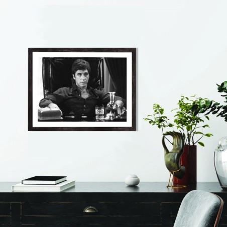 Affiche Scarface noir et blanc - Tableau film cinéma