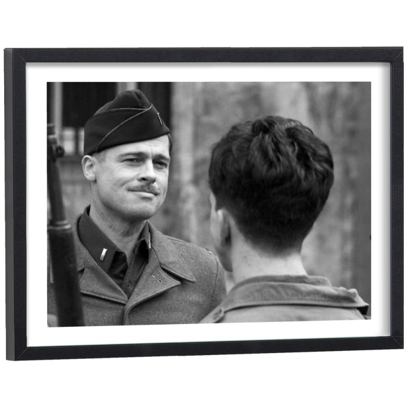 Affiche scène du film Inglourious Basterds en noir et blanc