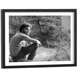 Affiche d'une scène du film Into the Wild noir et blanc