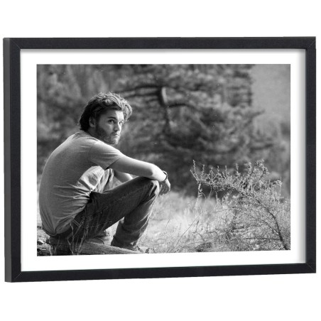 Affiche d'une scène du film Into the Wild noir et blanc