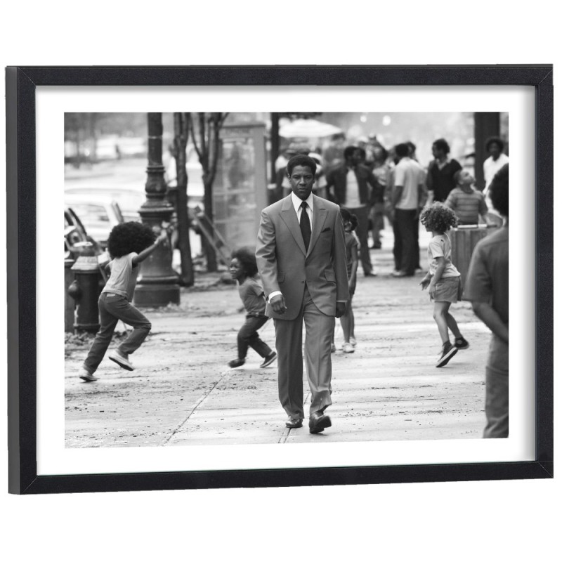 Affiche cinéma noir et blanc film American Gangster