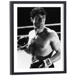 Affiche scène du film Raging Bull noir et blanc