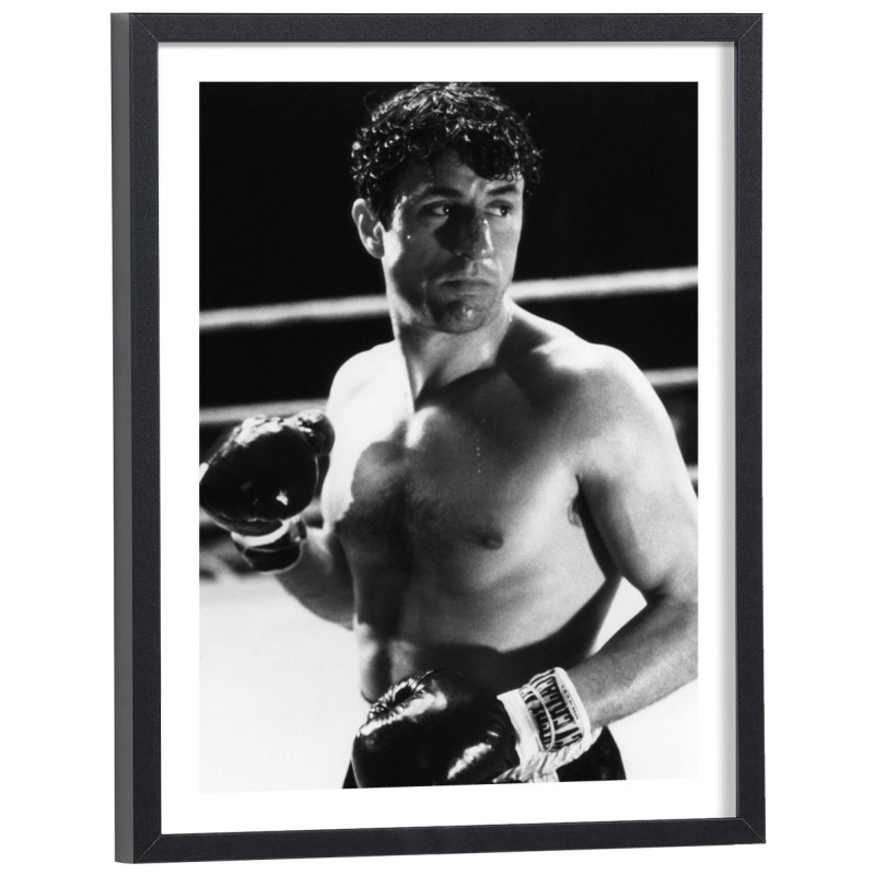 Affiche scène du film Raging Bull noir et blanc