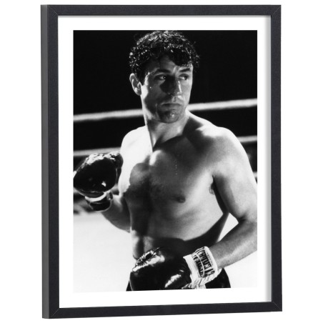 Affiche scène du film Raging Bull noir et blanc