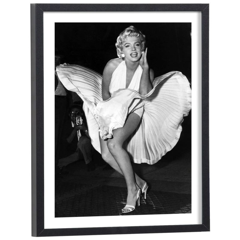 Affiche décoration culte de Marilyn Monroe en noir et blanc
