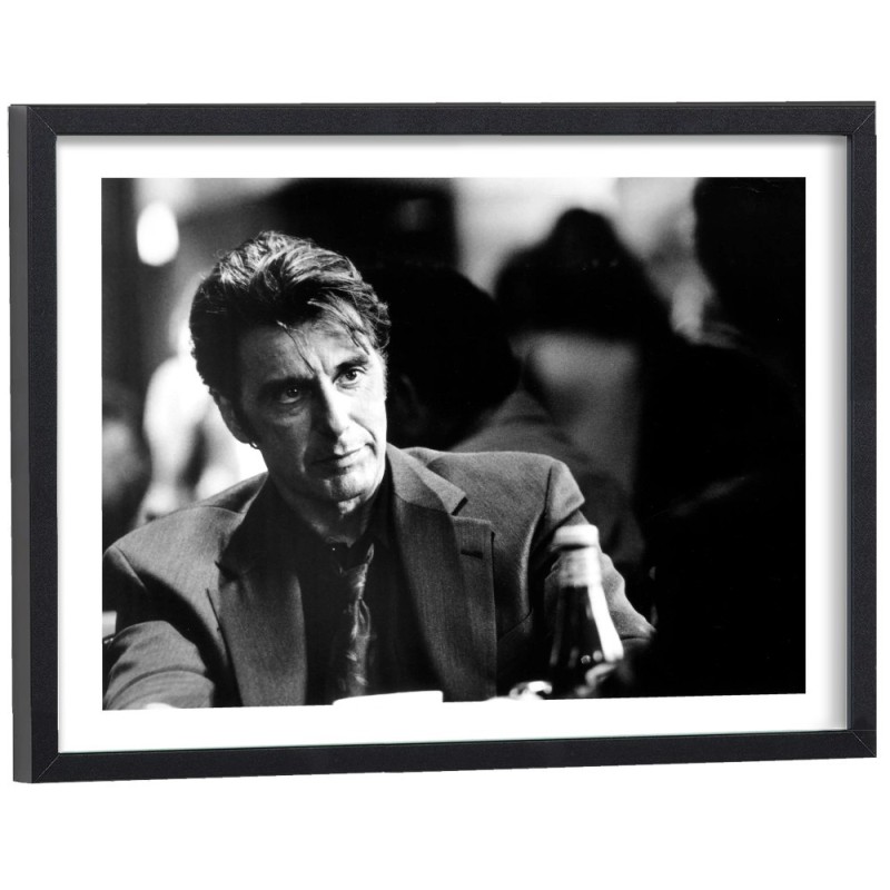 Affiche de Al Pacino dans le film Heat en noir et blanc