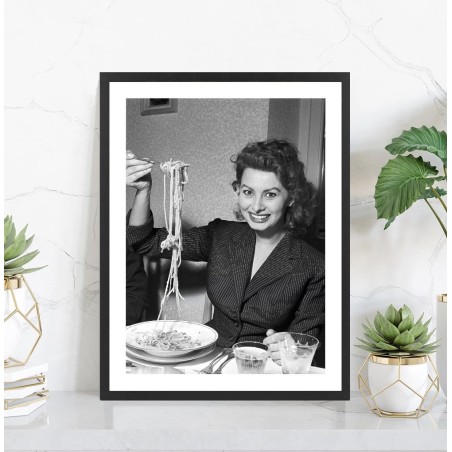 Affiche Sophia Loren noir et blanc