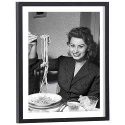 Affiche noir et blanc de Sophia Loren