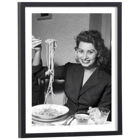 Affiche noir et blanc de Sophia Loren