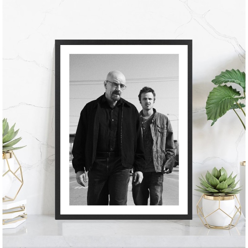 Affiche série Breaking Bad, poster noir et blanc