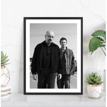 Affiche série Breaking Bad, poster noir et blanc