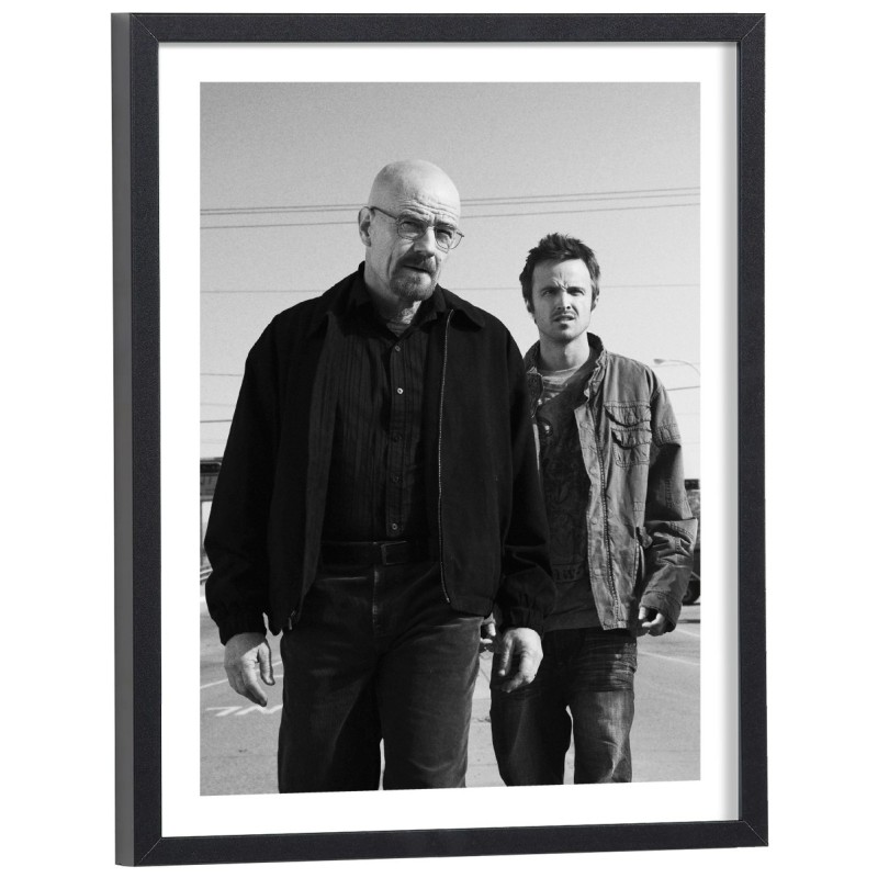 Affiche de la série Breaking Bad en noir et blanc