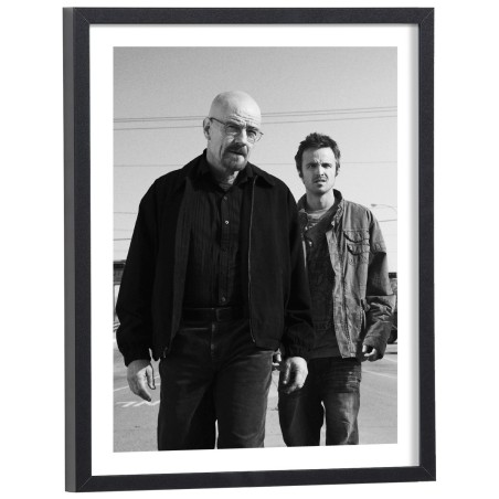 Affiche de la série Breaking Bad en noir et blanc