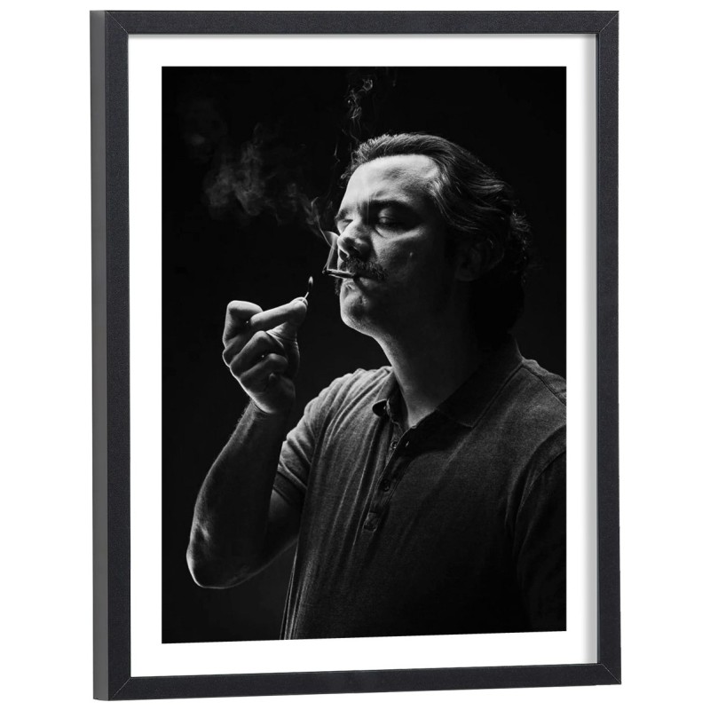 Affiche Pablo Escobar soir et blanc, série Narcos