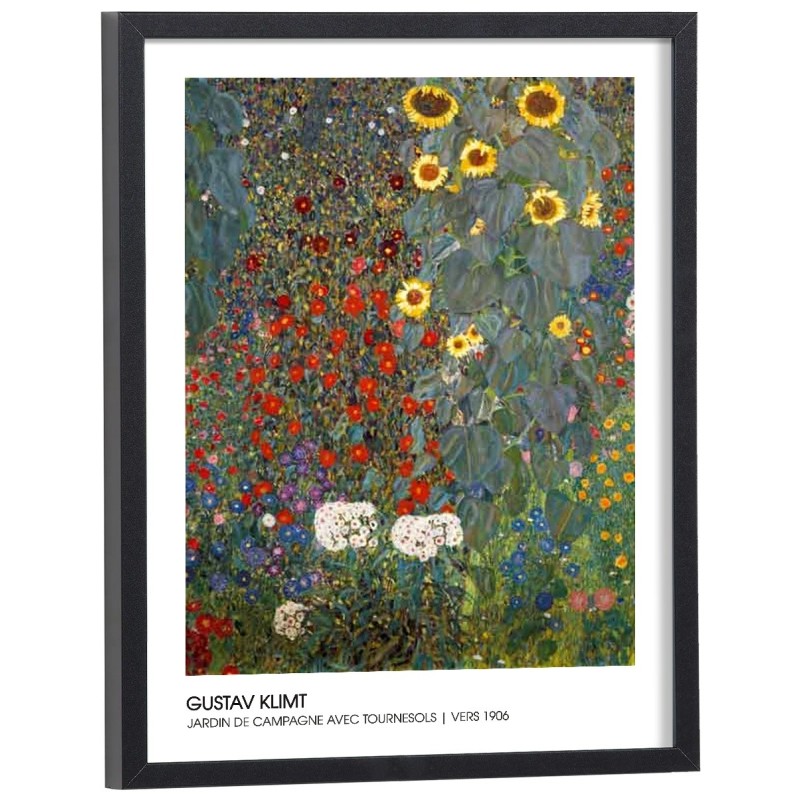 Reproduction tableau de Gustav Klimt - Jardin aux tournesols