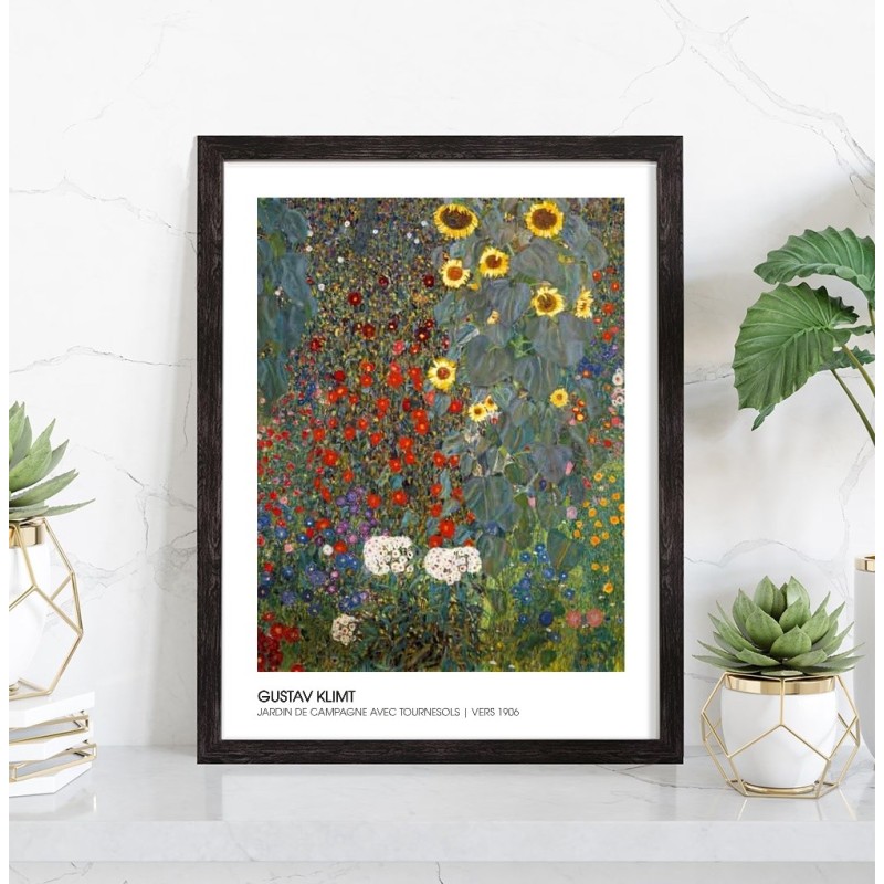 Reproduction Gustav Klimt - Jardin aux tournesols