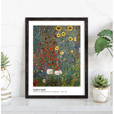 Reproduction Gustav Klimt - Jardin aux tournesols