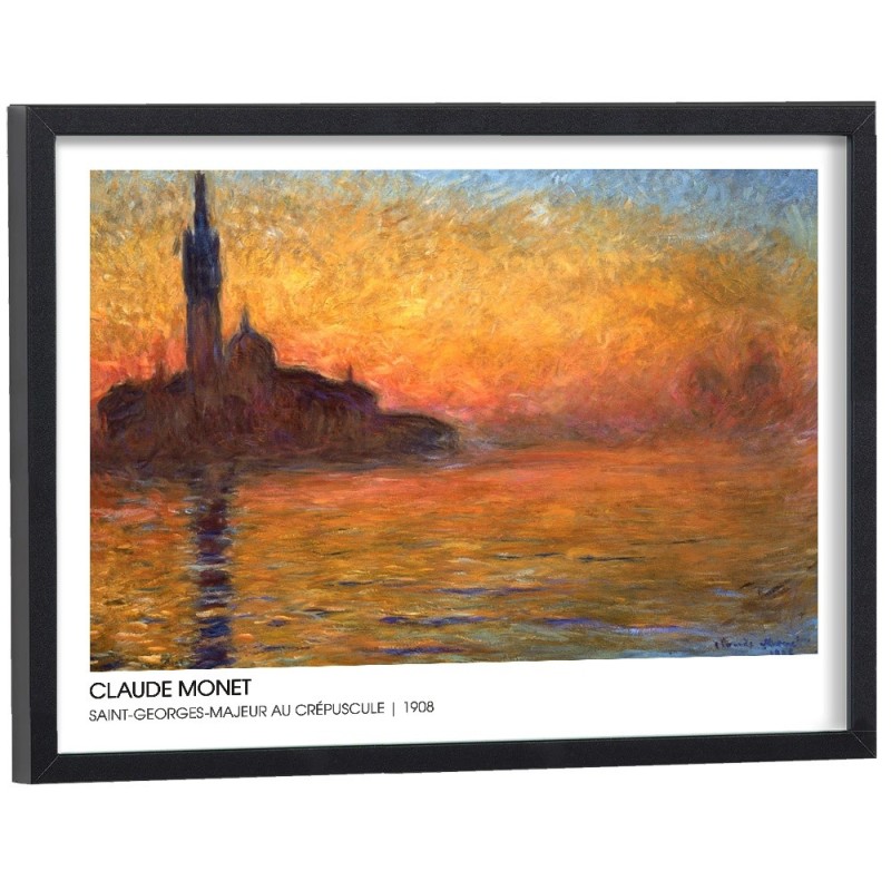 Reproduction Claude Monet - Saint-Georges-Majeur au crépuscule