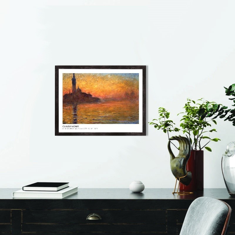 Reproduction Claude Monet - Saint-Georges-Majeur au crépuscule