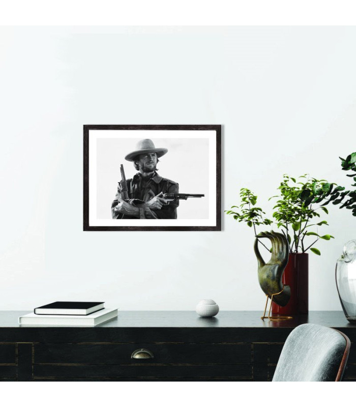  Affiche Clint Eastwood noir et blanc