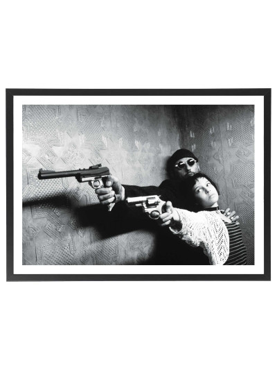 Affiche film Léon noir et blanc - scène cinéma français 2